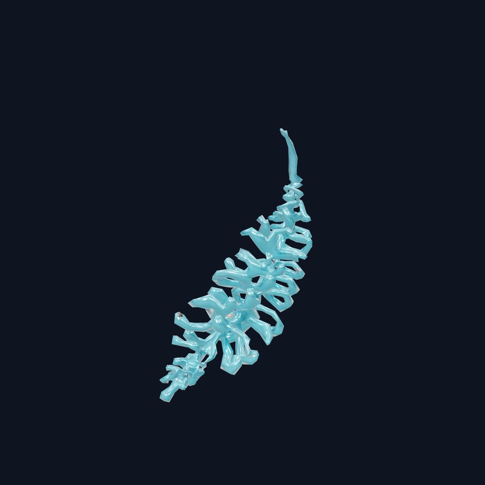 Aqua Spiral Fern model pack